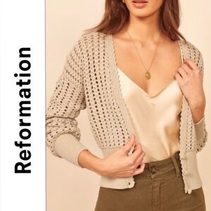 Reformation Erin open- Knit Cardigan Sweater
